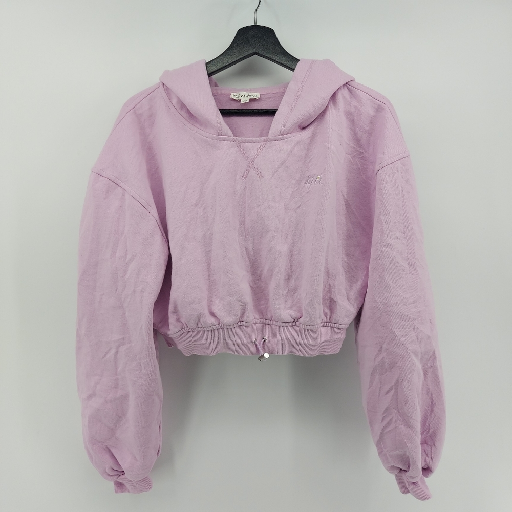 For The Love Of Lemons Size Large Oversized Cropped Hoodie - Picture 6 of 11